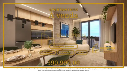 Apartamento com 3 Quartos à venda, 65m² no Conjunto Jacaraípe, Serra