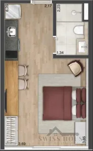 Apartamento com 1 Quarto à venda, 25m² no Cambuí, Campinas