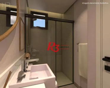 Casa de Condomínio com 2 Quartos à venda, 90m² no Vila Mathias, Santos