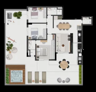 Apartamento com 2 Quartos à venda, 123m² no Água Verde, Curitiba