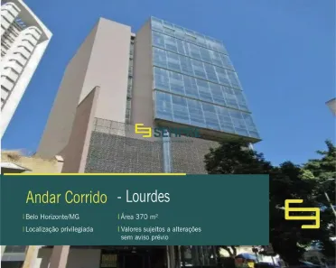 Sala Comercial para alugar, 370m² no Lourdes, Belo Horizonte