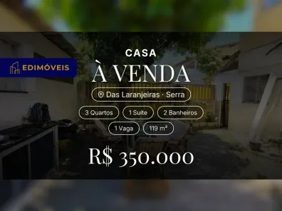 Casa com 3 Quartos à venda, 119m² no das Laranjeiras, Serra