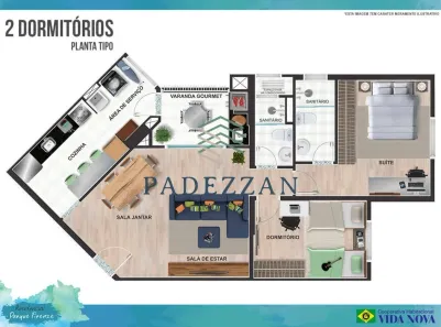 Apartamento com 2 Quartos à venda, 81m² no Água Morna, Embu das Artes