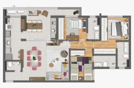 Apartamento com 3 Quartos à venda, 111m² no Jardim Olhos D'Água II, Ribeirão Preto