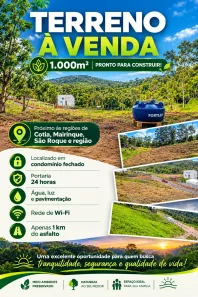 Lote/Terreno à venda, 1000m² no Centro, Ibiúna