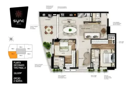 Apartamento com 2 Quartos à venda, 117m² no Setor Marista, Goiânia