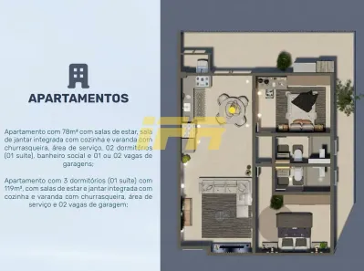 Apartamento com 2 Quartos à venda, 78m² no Centro, Ubatuba