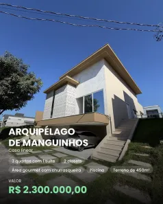 Casa de Condomínio com 3 Quartos à venda, 168m² no Manguinhos, Serra