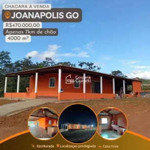 Fazenda/Sítio com 3 Quartos à venda, 100m² no Joanápolis, Anápolis