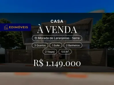 Casa com 3 Quartos à venda, 133m² no Morada de Laranjeiras, Serra
