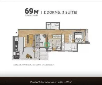 Apartamento com 2 Quartos à venda, 62m² no Jardim das Acácias, São Paulo