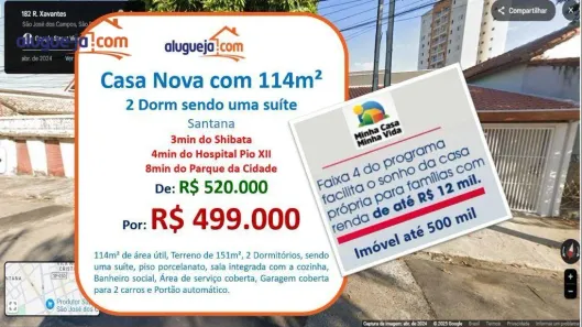 Casa com 2 Quartos à venda, 114m² no Vila Jaci, São José dos Campos