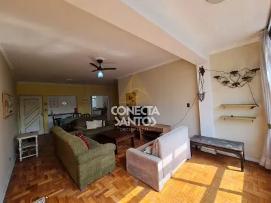 Apartamento com 3 Quartos para alugar, 165m² no José Menino, Santos