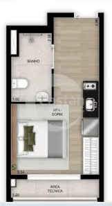 Apartamento com 1 Quarto à venda, 25m² no Tatuapé, São Paulo