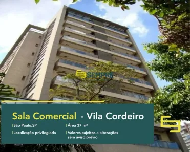 Sala Comercial à venda, 37m² no Vila Cordeiro, São Paulo