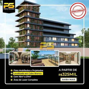 Flat com 1 Quarto à venda, 16m² no Cabo Branco, João Pessoa