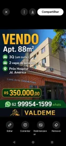Apartamento com 3 Quartos à venda, 88m² no Jardim América, Goiânia