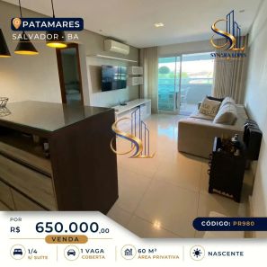 Apartamento com 1 Quarto à venda, 60m² no Patamares, Salvador