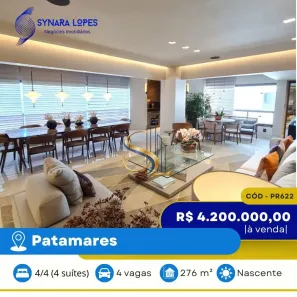 Apartamento com 4 Quartos à venda, 276m² no Patamares, Salvador