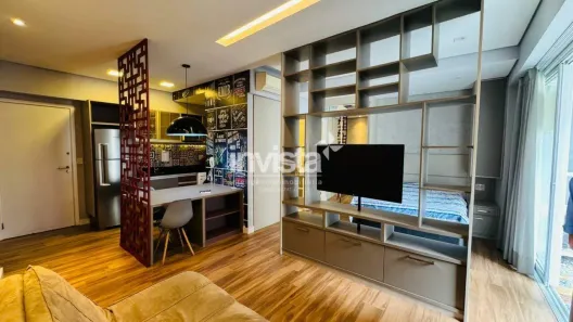 Apartamento com 1 Quarto para alugar, 45m² no Gonzaga, Santos