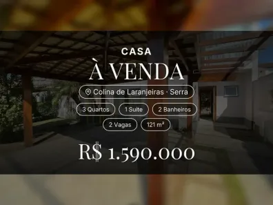Casa com 3 Quartos à venda, 121m² no Colina de Laranjeiras, Serra