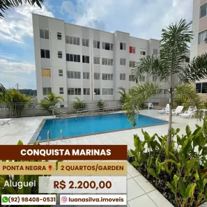 Apartamento com 2 Quartos para alugar, 42m² no Ponta Negra, Manaus