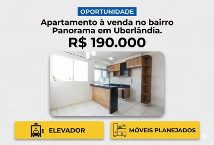 Apartamento com 2 Quartos à venda, 49m² no Jardim Panorama, Uberlândia