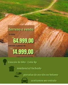 Lote/Terreno à venda, 500m² no Jardim Santa Paula, Cotia