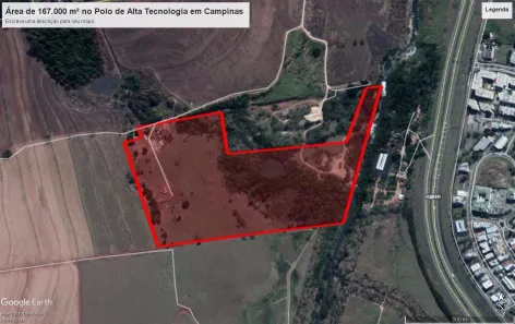 Lote/Terreno à venda, 167000m² no Polo II de Alta Tecnologia (Campinas), Campinas