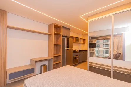 Apartamento com 1 Quarto para alugar, 25m² no Jardim das Acácias, São Paulo