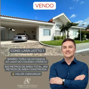 Casa de Condomínio com 4 Quartos à venda, 400m² no Turu, São Luís