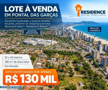 Lote/Terreno à venda, 180m² no Pontal das Garças, Vila Velha