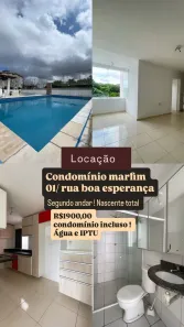 Apartamento com 1 Quarto para alugar, 54m² no Turu, São Luís