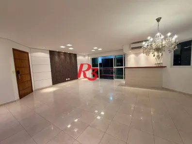 Apartamento com 3 Quartos para alugar, 199m² no Ponta da Praia, Santos