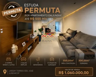Casa com 4 Quartos à venda, 300m² no Jardim Torres São José, Jundiaí