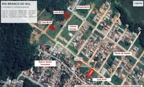 Lote/Terreno à venda, 364m² no Rio Branco do Sul, Rio Branco do Sul