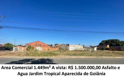 Lote/Terreno à venda, 1449m² no Jardim Tropical, Aparecida de Goiânia