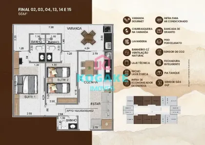 Apartamento com 2 Quartos à venda, 66m² no Praia do Sape, Ubatuba