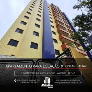 Apartamento com 3 Quartos para alugar, 107m² no Centro, São Carlos