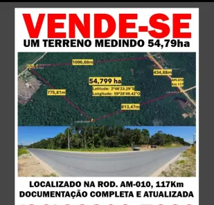 Lote/Terreno à venda, 547900m² no , Rio Preto da Eva