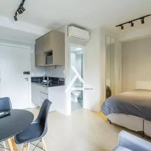 Apartamento com 1 Quarto para alugar, 27m² no Santo Amaro, São Paulo