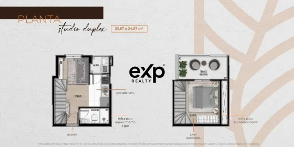 Apartamento com 1 Quarto à venda, 34m² no Bairro Alto, Curitiba