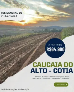 Lote/Terreno à venda, 500m² no Recreio Topázio (Caucaia do Alto), Cotia