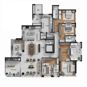 Apartamento com 4 Quartos à venda, 306m² no Mossunguê, Curitiba