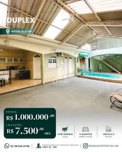 Sobrado com 6 Quartos para alugar, 500m² no Novo Aleixo, Manaus