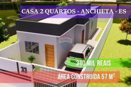 Casa com 2 Quartos à venda, 57m² no Nova Jerusalem, Anchieta
