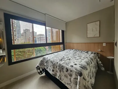 Apartamento com 1 Quarto para alugar, 26m² no Moema, São Paulo