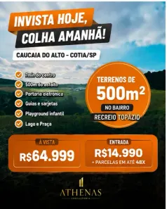 Lote/Terreno à venda, 500m² no Centro (Caucaia do Alto), Cotia