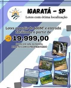 Lote/Terreno à venda, 600m² no , Igaratá