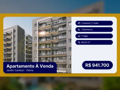 Apartamento com 2 Quartos à venda, 66m² no Jardim Camburi, Vitória